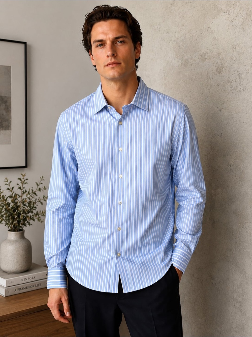 Banana Republic Non Iron Slim Fit Men’s Shirt Size L